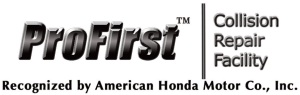 ProFirst collision repair facility recognized by Honda